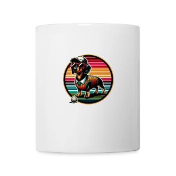 Dachshund Golfer Lustig Wiener Hund Golf - Tasse - Weiß - Vorne