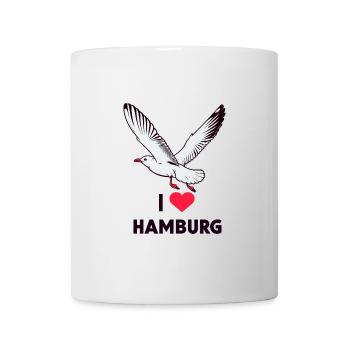 North Sea Moin Seagull I LOVE Hamburg Hanseatic City Love - Mug - white - Front