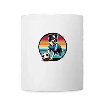 Border Collie Football Player Champion Dog Fan - Mug - white - Front