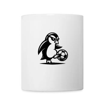 Pinguin Fußball Spieler Champion Fan Silhouette - Tasse - Weiß - Vorne