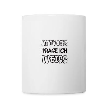 Le mercredi, je porte du blanc en disant couleur blanche - Mug blanc - blanc - Devant