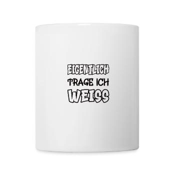 En fait, je porte du blanc en disant couleur blanche - Mug blanc - blanc - Devant