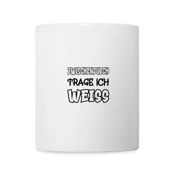 In between I wear white saying color white - Mug - white - Front
