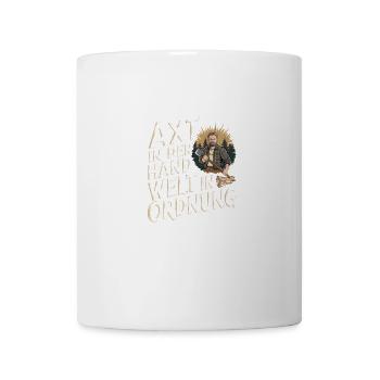 Hache À La Main Monde En Ordre Bois - Mug blanc - blanc - Devant