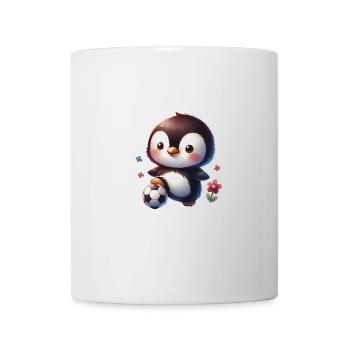Pinguin Vogel Fußballspieler Ball Champion Fan - Tasse - Weiß - Vorne