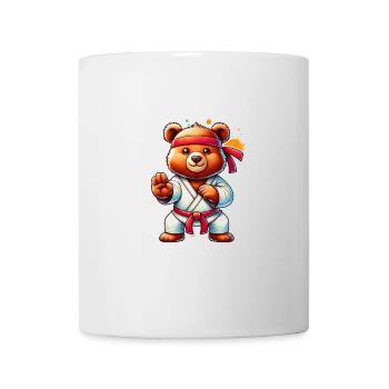 Ours de karaté animal mignon en vêtements d’arts martiaux - Mug blanc - blanc - Devant