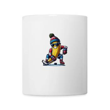 Eishockey Banane Mit Mütze Und Sonnenbrille - Tasse - Weiß - Vorne