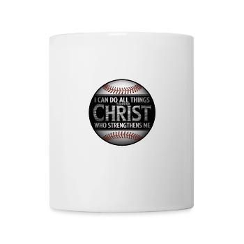 I can do everything through Christ Philippians Baseball - Mug - white - Front