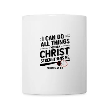 Baseball and Faith: Everything Is Possible Through - Mug - white - Front