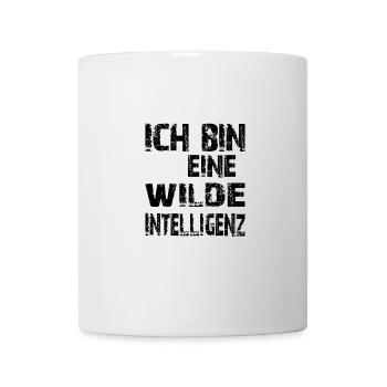 KI Spruch Ich bin eine wilde Intelligenz - Tasse - Weiß - Vorne