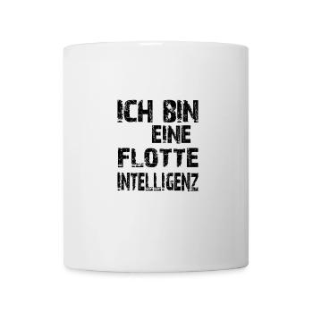 KI Spruch Ich bin eine flotte Intelligenz - Tasse - Weiß - Vorne