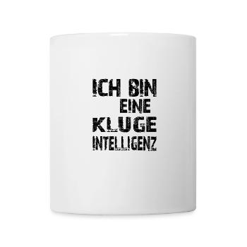 KI Spruch Ich bin eine kluge Intelligenz - Tasse - Weiß - Vorne