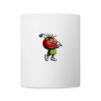 Drôle de tomate de golf en vert look parfait pour - Mug blanc - blanc - Devant