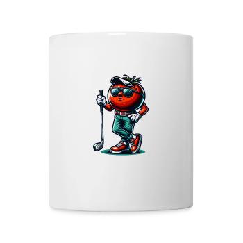Drôle de tomate de golf avec des lunettes de soleil cool et - Mug blanc - blanc - Devant