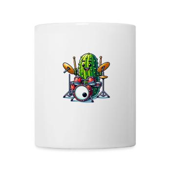 Drôle de concombre batteur Player Art - Mug blanc - blanc - Devant