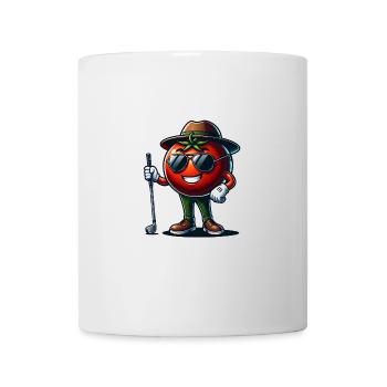 Funny golf tomato with sunglasses and - Mug - white - Front