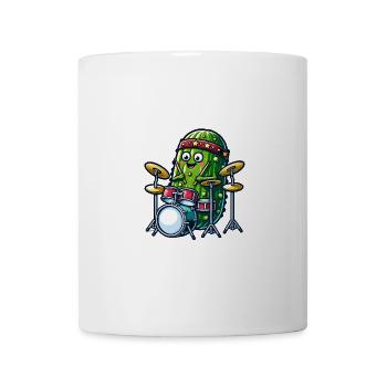 Drums drôle cornichon jammer joyeusement avec starry - Mug blanc - blanc - Devant
