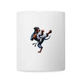 Karate Rodesian Ridgeback Hundekunst - Tasse - Weiß - Vorne
