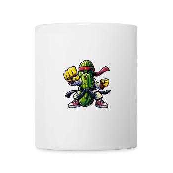 Karate Gurke Kämpfer Kühnes Abenteuer - Tasse - Weiß - Vorne
