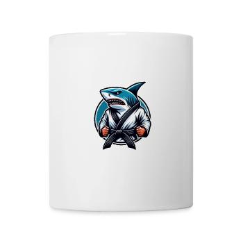 Karatehai mit Schwarzem Gürtel - Tasse - Weiß - Vorne