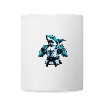 Karate Hai mit Kampfsportgeist - Tasse - Weiß - Vorne