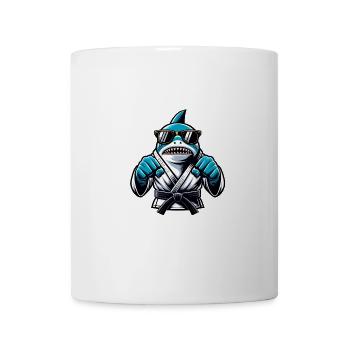 Karate shark with sunglasses - Mug - white - Front