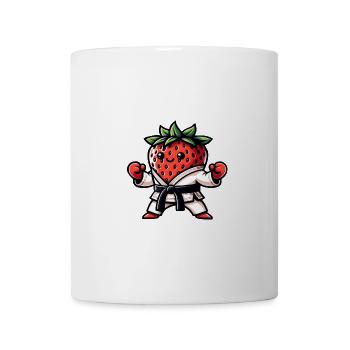 Karate Hero Strawberry in Combat Suit - Mug - white - Front