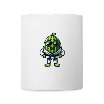 Karate Wassermelone mit Brille im Gi - Tasse - Weiß - Vorne
