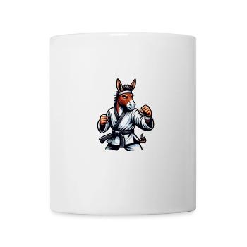 Lustiges Karate Esel Motiv Für Kampfsportliebhaber - Tasse - Weiß - Vorne