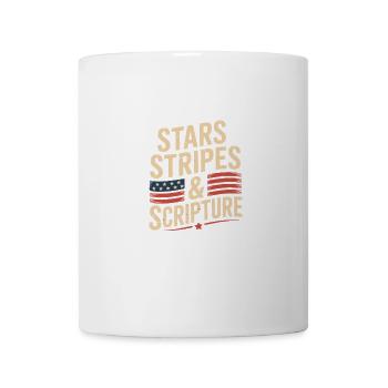 Lightblessed - Étoiles, rayures et écriture - - Mug blanc - blanc - Devant