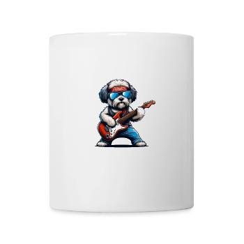 E-Gitarre Cool Bolonka Rockt Dein Leben - Tasse - Weiß - Vorne