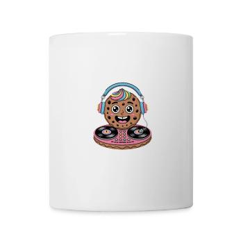 Cookie DJ de Noël avec casque - Mug blanc - blanc - Devant