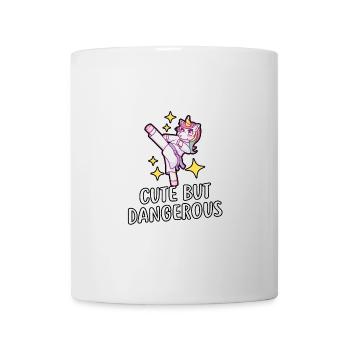 Karaté mignon mais licorne - Mug blanc - blanc - Devant