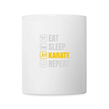 Manger Dormir Karaté Répéter - Mug blanc - blanc - Devant