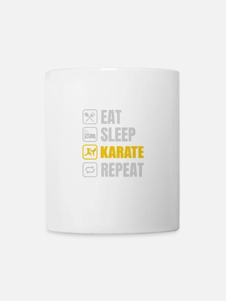 Eat Sleep Karate Repeat - Mug - white