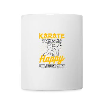 Le karaté me rend heureux toi pas tellement - Mug blanc - blanc - Devant