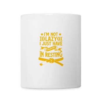 Je ne suis pas paresseux, j’ai juste une ceinture noire au repos - Mug blanc - blanc - Devant