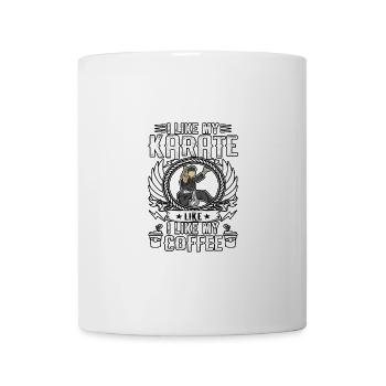 J’aime mon Karaté comme j’aime mon Café Noir - Mug blanc - blanc - Devant