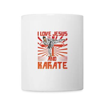 Ich liebe Jesus und Karate - Tasse - Weiß - Vorne