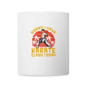 Désolé, j’ai un cours de karaté aujourd’hui - Mug blanc - blanc - Devant