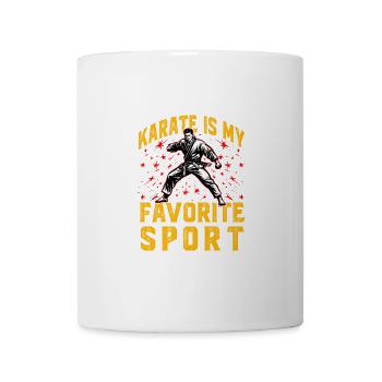 Le karaté est mon sport préféré - Mug blanc - blanc - Devant