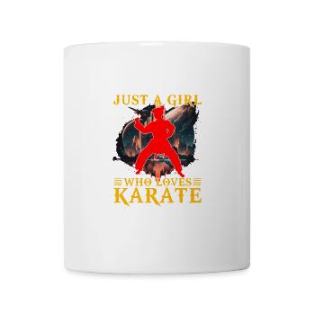 Juste une fille qui aime le karaté - Mug blanc - blanc - Devant