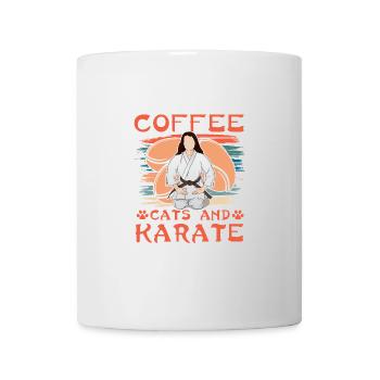 Café, chats et karaté - Mug blanc - blanc - Devant