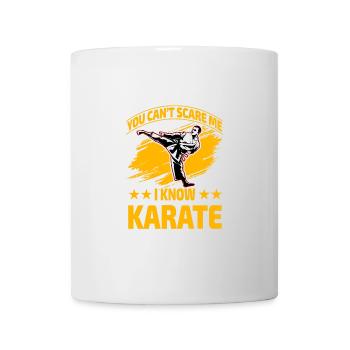 Tu ne peux pas me faire peur, je sais le karaté - Mug blanc - blanc - Devant