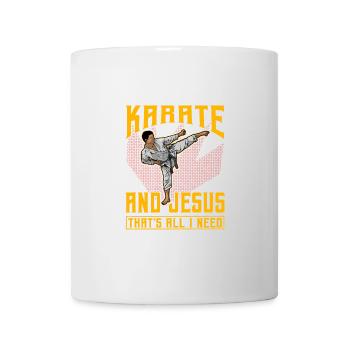 Le karaté et Jésus, c’est tout ce dont j’ai besoin - Mug blanc - blanc - Devant