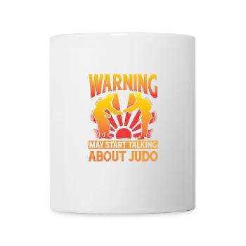 Attention peut parler de Judo - Mug blanc - blanc - Devant
