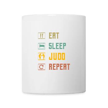Manger Dormir Judo Répéter - Mug blanc - blanc - Devant