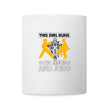 This Girl runs on Jesus and Judo - Mug - white - Front