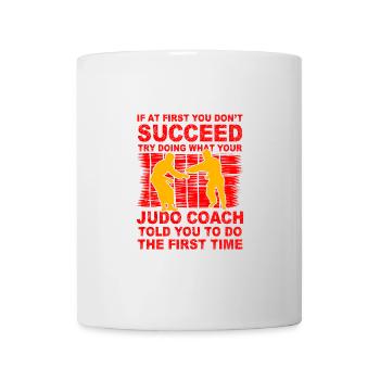 Citation amusante d’entraîneur de judo - Mug blanc - blanc - Devant