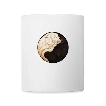 Yin Yang Welpe - Tasse - Weiß - Vorne